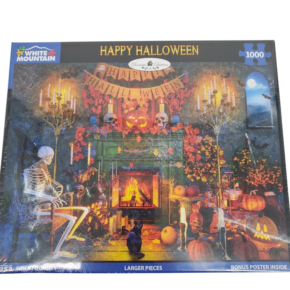 White Mountain 2023 Happy Halloween‎ 1000 Piece Puzzle 1707 New Factory Sealed